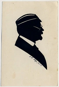 Studentika SILHOUETTE A.H. HÖLZER Karlsruhe * Original Scherenschnitt von 1914 - Picture 1 of 1