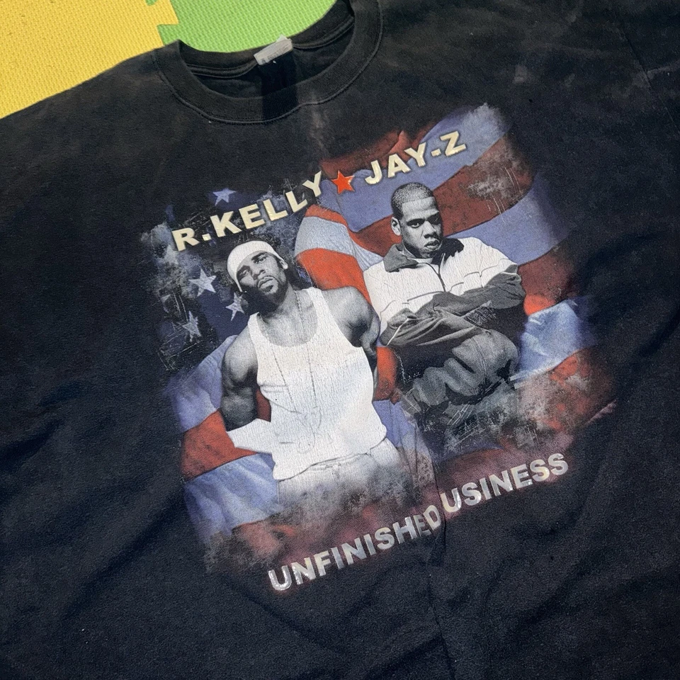 *2004 JAY-Z & R. KELLY* Camiseta De Colección Rap Hip-hop Gira de Conciertos Camiseta 3XL Rara Y2K Foto 1 de 4