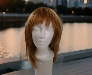 Monalisa Collection Wig Womens Semi Blonde Layered Shoulder With Bangs Japan - Picture 1 of 5