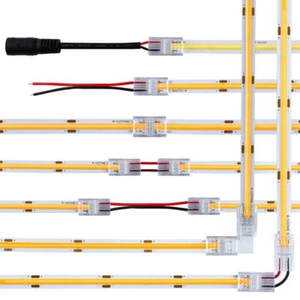 5Pcs 8mm 10mm 2pin Cob Led Strip Connector Extension Wire Terminal Connectors - Picture 1 of 18