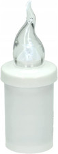LUMINO LED BIANCO a BATTERIA X CIMITERO Lume Votivo Luce Candela Cero Lampadina