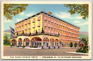 Postcard Pennsylvania Stroudsburg PA Penn-Stroud Hotel Poconos - Bild 1 von 2