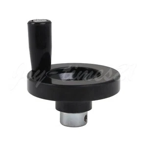 Schwarz 63 mm Durchmesser Drehmaschine Fräsmaschine Handrad mit Drehgriff Griff - Bild 1 von 6