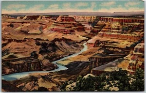 Arizona AZ, Looking North from Watch Tower, Grand Canyon National Park, Postcard - Picture 1 of 2