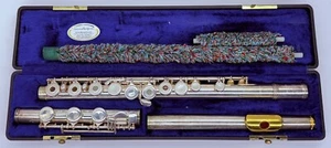 Vintage Emerson ELD Sterling Silver Open Hole Flute B28143 HC Sterling Case READ - Picture 1 of 24
