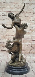 Signed Nude Artwork Sabine Women Bronze Marble Base Mythical Figurine Figure Art - Picture 1 of 10