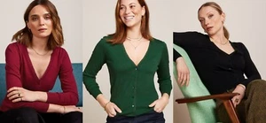 Chaqueta King Louie Cardi Cocoon rojo azul verde negro rosa jacket ribete ganchillo - Imagen 1 de 41