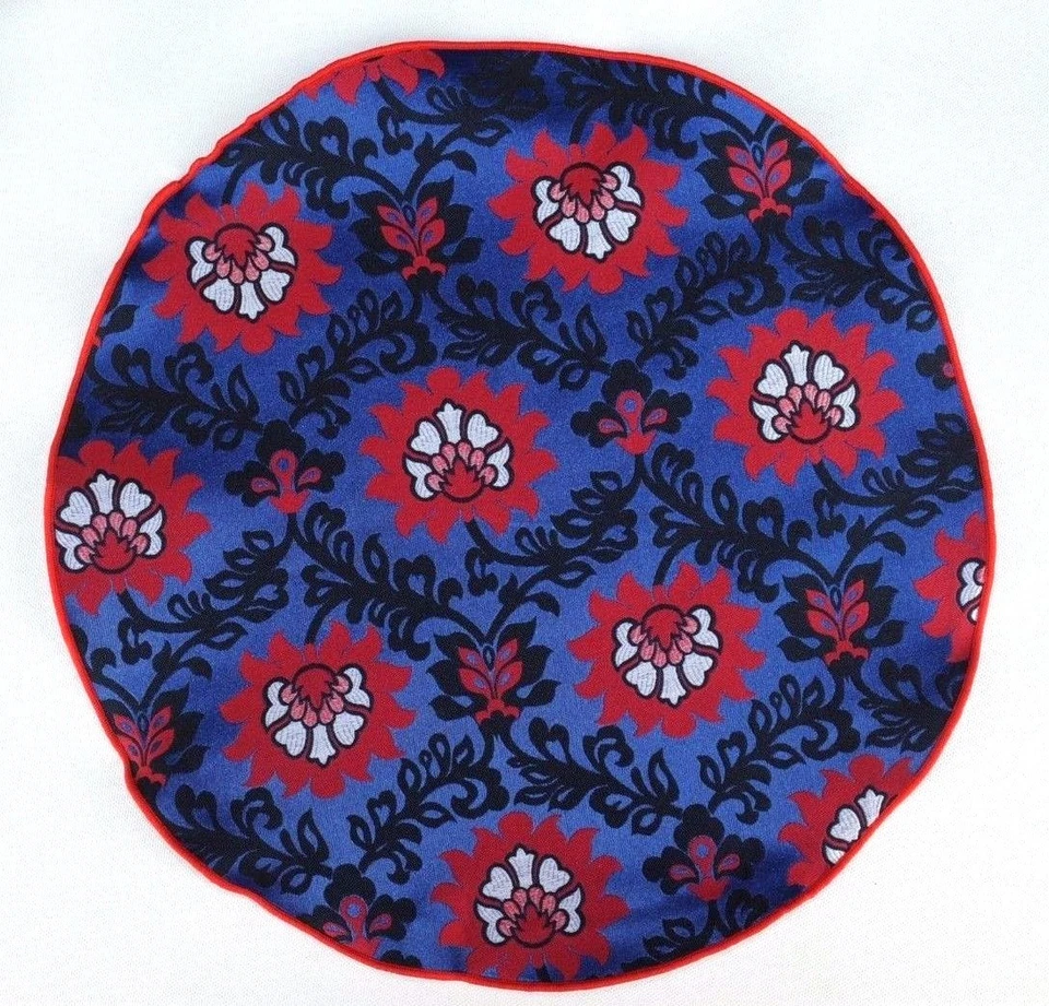 Lord R Colton Masterworks Bolsillo Redondo Turín Azul y Rojo Seda - $75 Minorista Nuevo Foto 1 de 2