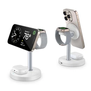 Mag-Safe 3 in 1 Wireless Charging Station for Apple Series 15W Fast Magnetic ... - Photo 1 sur 9