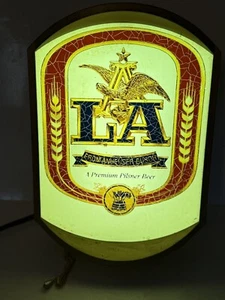 Letrero de bar vintage de cerveza LA de colección funciona 12 X 8 pulgadas regalo de día - Imagen 1 de 7