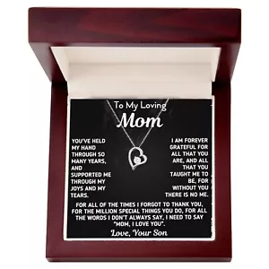 To My Loving Mom Necklace, Mom Necklace, Mom Birthday Gift From Son, Mom Gift - Picture 1 of 8