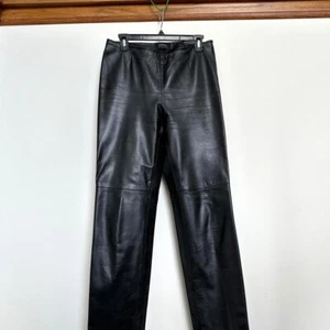 Dana Buchman Women's Black Trousers – Size 4, Timeless Elegance Leather - Picture 1 of 4