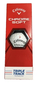 Callaway Chrome Soft Golf Balls pak of 3 - "Top Of The Rock" Logo Branded - NEW - Picture 1 of 6
