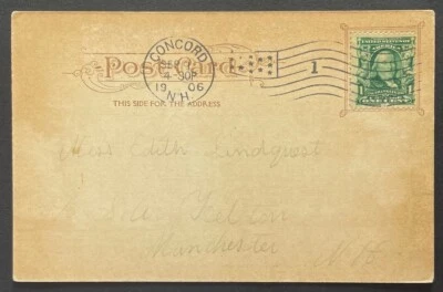 Concord, New Hampshire Post Card mailed Sep 1, 1906 to Manchester, NH - Image 1 of 2