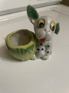 Dog Match Holder Ceramic Match Holder Japan? Animal Match Holder Planter - Picture 1 of 8