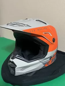 Fly Racing Kinetic MX Helmet - Orange/Grey - Motocross Off-Road Gear Youth L - Picture 1 of 8