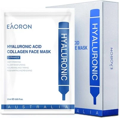 PACK OF 2 EAORON Hyaluronic Acid Collagen Hydrating Face Mask 5 pcs - Image 1 of 2
