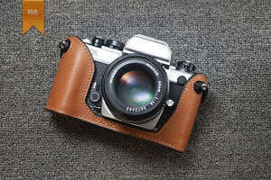 New Handmade Genuine Leather Half Case Bag Camera Protector Cover For Nikon FA