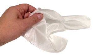 Deluxe 12" Inch WHITE MAGIC SILK Handkerchief Scarf Trick Magician Prop Hanky - Picture 1 of 4