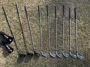 Lot Of 9 Iron's Ram G-Force Power Cavity, 4,5,6,7,8,PW Golf Clubs Pro Gold Shaft - Picture 1 of 6