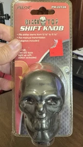 SKULL BLACK TOP MANUAL TRANSMISSION CAR PICKUP SHIFT KNOB PM22128 FIT 5/16-9/16" - Picture 1 of 2