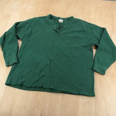 LL BEAN River Driver's Camisa Térmica Henley Mezcla Lana Etiqueta XL De Colección Años 90 Hecha en EE. UU. Foto 1 de 4