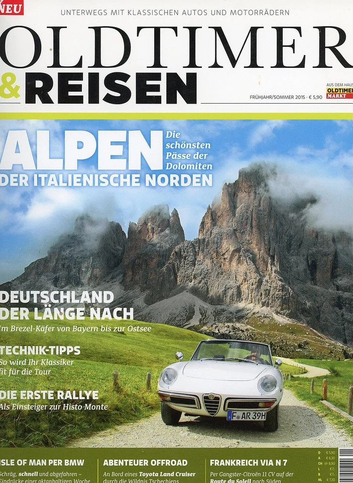 OLDTIMER REISEN, ALPEN / Dolomitenpässe  u.a. - OLDTIMER Markt, Sonderheft - Bild 1 von 1