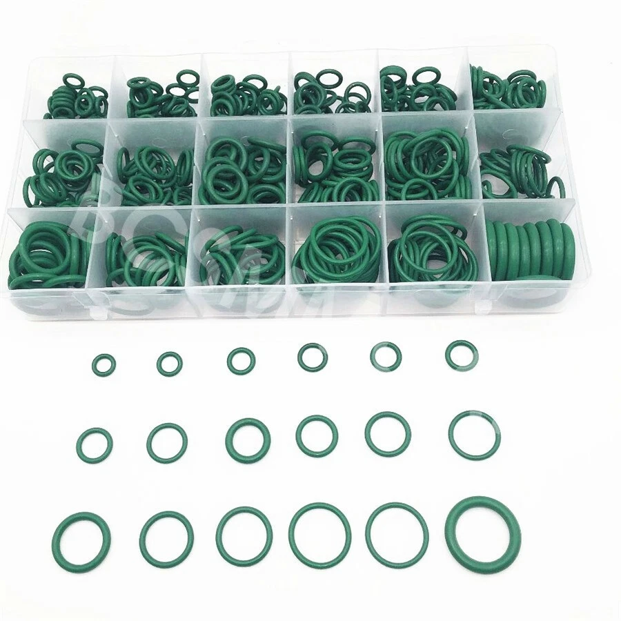 Kit de sellos de reparación de goma aire acondicionado sistema de aire acondicionado junta tórica coche R134a 530 piezas Foto 1 de 4