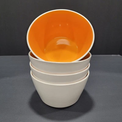 Juego de 4 cuencos para sopa de cereales Oneida Color Burst Orange Foto 1 de 4