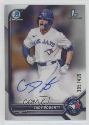 2022 Bowman Draft Chrome Pick Refractor /499 Cade Doughty #CDA-CDY Auto - Image 1 of 2