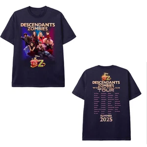 Camiseta Descendants Zombies Worlds Collide Tour 2025 Azul Marino. - Imagen 1 de 1