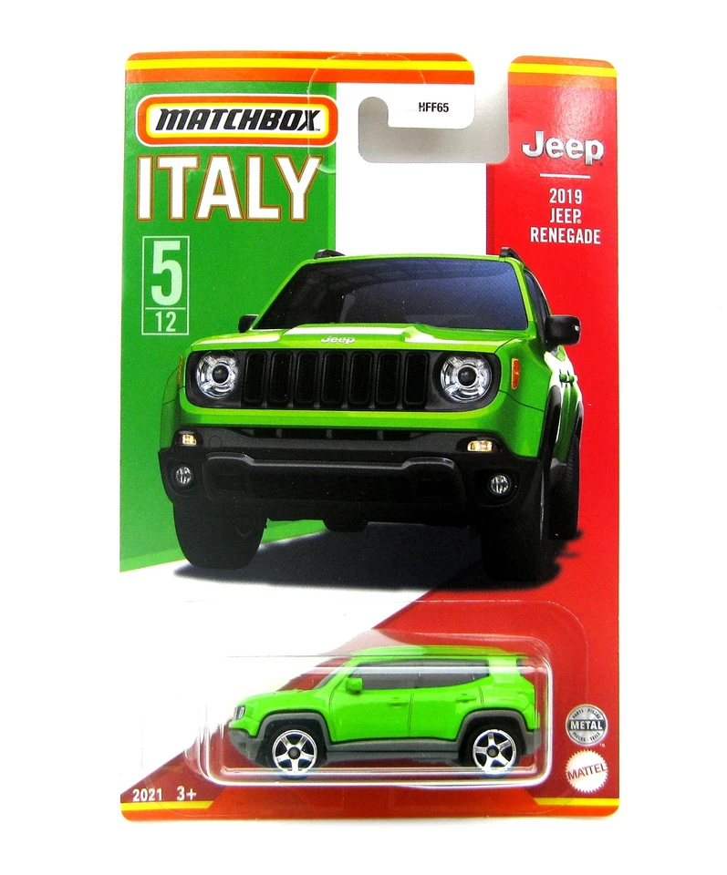 Matchbox Jeep Renegade Italy 2019 grün 1:64 - Bild 1 von 1