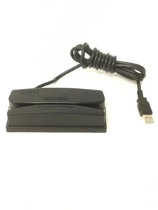 ID Tech WCR3237-700US BLACK Sealed Bar Code MagStripe Card Reader, USB WORKING - Picture 1 of 9