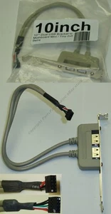 Dual USB2.0 Port/Female/Jack Bracket~Motherboard 2x5 10pin/9pin header{Tiny/Mini - Picture 1 of 1