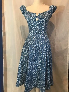 Collectif Dolores Muñeca Retro Años 50 Cottagecore Boho Pradera Columpio Pájaro Vestido Talla 8 - Imagen 1 de 6