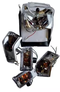 INDICADORES ESTILO VESPA LEXUS Y LUZ TRASERA PX/LML/T5 CRISTAL TRANSPARENTE BOMBILLAS NARANJA - Imagen 1 de 8