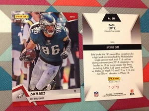 Zach Ertz Eagles #248 Red Vers Playoffs 2018 Panini Instant NFC WILD CARD - Bild 1 von 1
