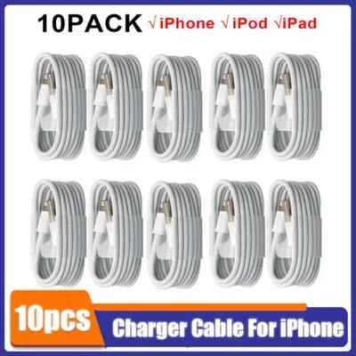 10 X Pack OEM Original Fast Charger Cable Cord For iPhone X 11 12 13 14 Pro Max - Image 1 of 4