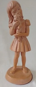 Vintage Esco Products Inc. 1972 Girl With Cat Kitten Sculpture 12" Tall Approx.  - Picture 1 of 10
