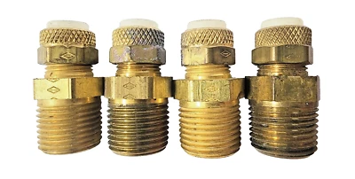 IMPERIAL BRASS POLY-FLO ADAPTERS (LOT OF 4) 3/8" TUBE TO 3/8" NPT - Image 1 of 4