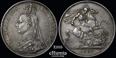 Great Britain, Victoria, Crown 1887, toned, XF+ Cover
