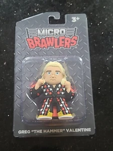 GREG "THE HAMMER" VALENTINE Micro Brawlers MOC Pro Wrestling Crate WWE WWF WCW - Picture 1 of 2