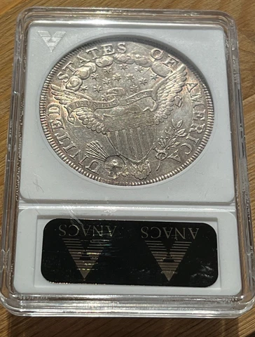 1799 $1 Draped Bust Silver Dollar Soapbox ANACS VF30 Key 225 Year Old AU Luster! Cover
