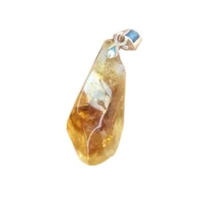 Natural Citrine Pendan Gemstones Healing Reiki Chakra Point 1pcs Beads D4T8 - Picture 1 of 7