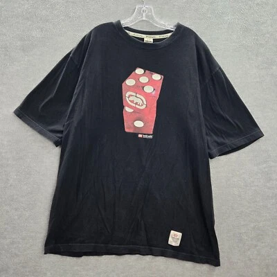 Ecko Unltd. Men Shirt 2XL Black Y2K Dices Lucky 7 Logo Graphic Crew Neck Tee - Image 1 of 4