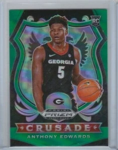 ANTHONY EDWARDS '20-21 PANINI PRIZM DRAFT PICKS GREEN PRIZM ROOKIE-US SHIPS FREE - Picture 1 of 24