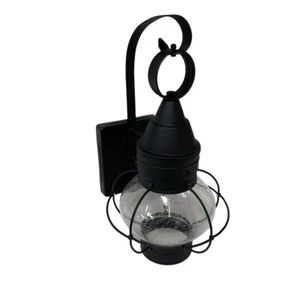 Vaxcel Outdoor Wall Light Textured Black Seedy Glass OW21861TB New In Open Box - Picture 1 of 6
