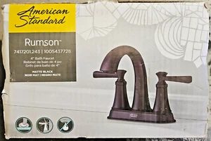 American Standard Rumson 4 in. Centerset 2-Handle Bathroom Faucet in Matte Black - Picture 1 of 3