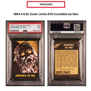 Outer Limits © A&BC BUBBLES 1964 INCREDIBLE ICE MAN #33 NEAR MINT 7 - garno PSA - Picture 1 of 6