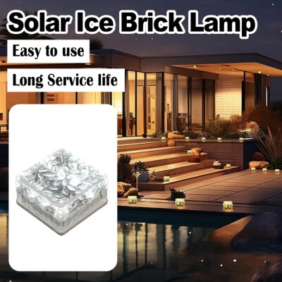 Square Solar Ice Brick Buried Lamp Led Light Bulb 1w 1.2v 6led Lights Cube With - Image 1 of 4